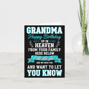 Grandparent memorial grandma happy birthday inGran Card