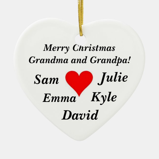Grandparent Ornament (Front)