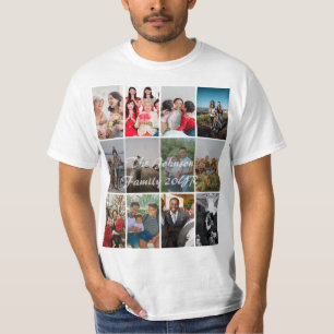 Grandparents 12 Photo Memory Collage Template T-Shirt