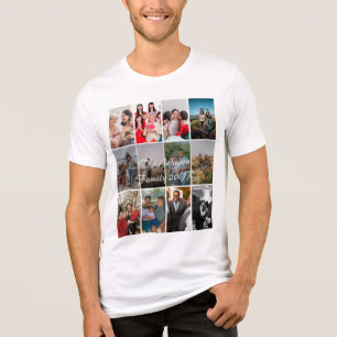 Grandparents 12 Photo Memory Collage Template Tri-Blend Shirt