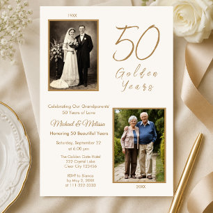 Grandparents 50 Golden Years Celebration Invitation