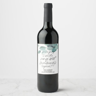 Grandparents Again Pregnancy Announcement New Baby Wine Label