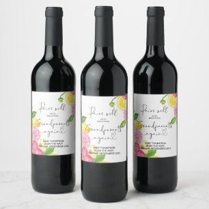 Grandparents Again Pregnancy Announcement Parents Wine Label