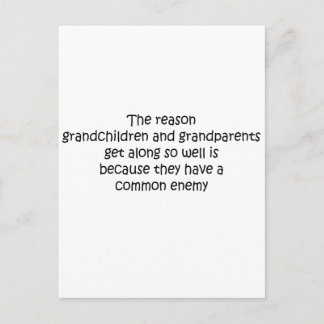 Grandparents and Grandchildren quote Postcard