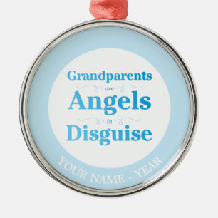 Grandparents are Angels in Disguise Metal Tree Decoration