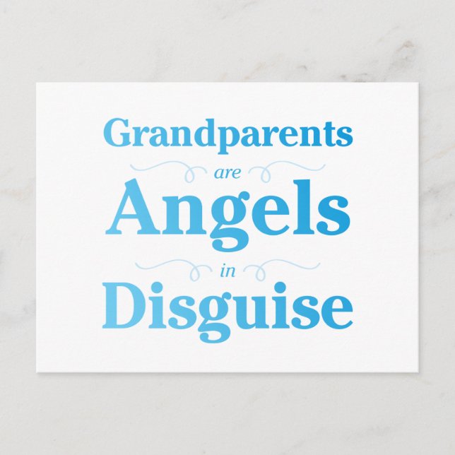 Grandparents are Angels in Disguise Postcard (Front)