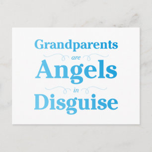 Grandparents are Angels in Disguise Postcard
