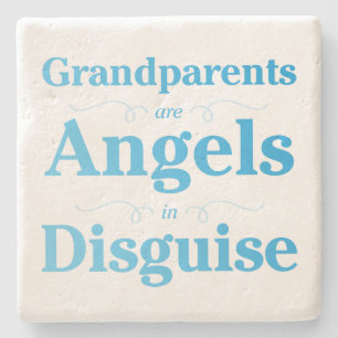 Grandparents are Angels in Disguise Stone Coaster