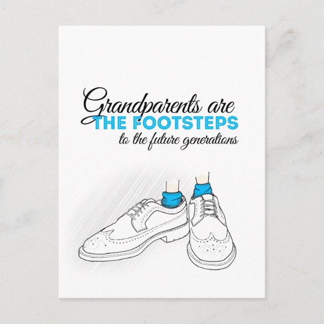 Grandparents are the footsteps to the future gener postcard (Front)