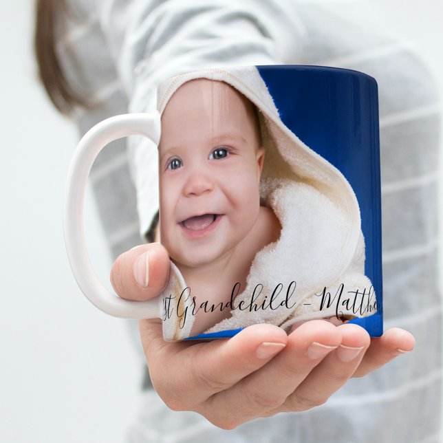 Grandparents baby custom photo 1st grandchild coffee mug (Creator Uploaded)