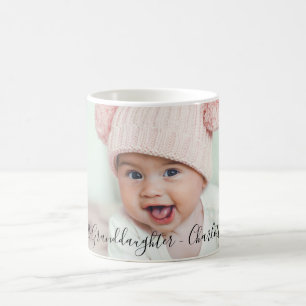 Grandparents baby photo 1st granddaughter coffee mug