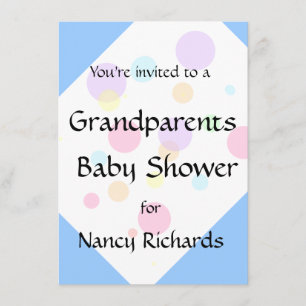 Grandparents Baby Shower Invitation - Boy Baby