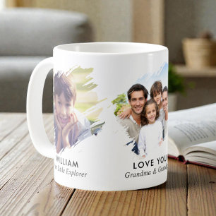 Grandparents Brushstroke 3 Photo Coffee Mug