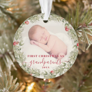 Grandparents Christmas Gift First Grandma Ornament