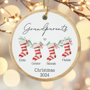 Grandparents Christmas Ornament Custom Stockings