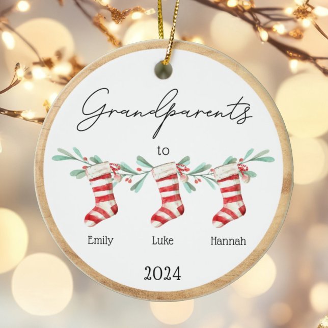 Grandparents Christmas Ornament Custom Stockings (Creator Uploaded)