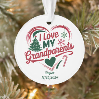Grandparents Christmas Ornament, Grandparent Gift Ornament