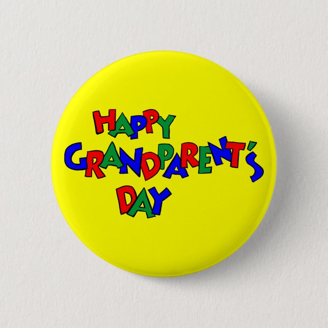 Grandparent's Day - 6 Cm Round Badge (Front)