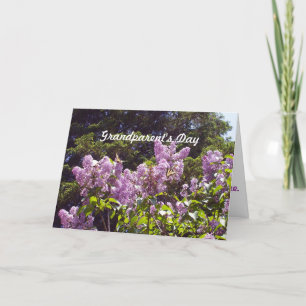 Grandparents Day-Butterflies on Lilac Shrub Card