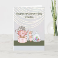 Grandparents Day Card for Grandma with Tea Pot