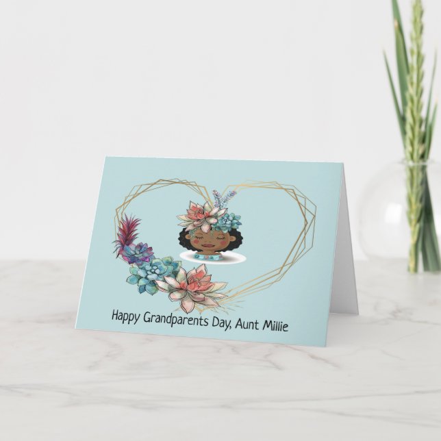 Grandparents Day Card for your Black Aunt (Front)
