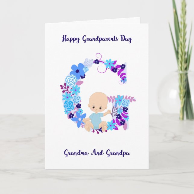 Grandparents Day Card from Baby Boy (Front)