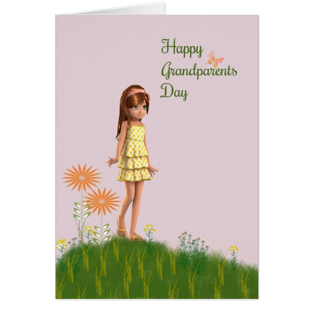 Grandparents Day Card, Young Female Grandchild (Front)