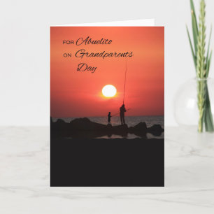 Grandparents Day for Abuelito, Fishing at Sunset Card