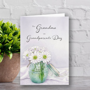 Grandparents Day for Grandma White Daisies in Jar Card