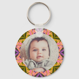 Grandparents Day Gift Cute Autumn Fall Photo Frame Key Ring