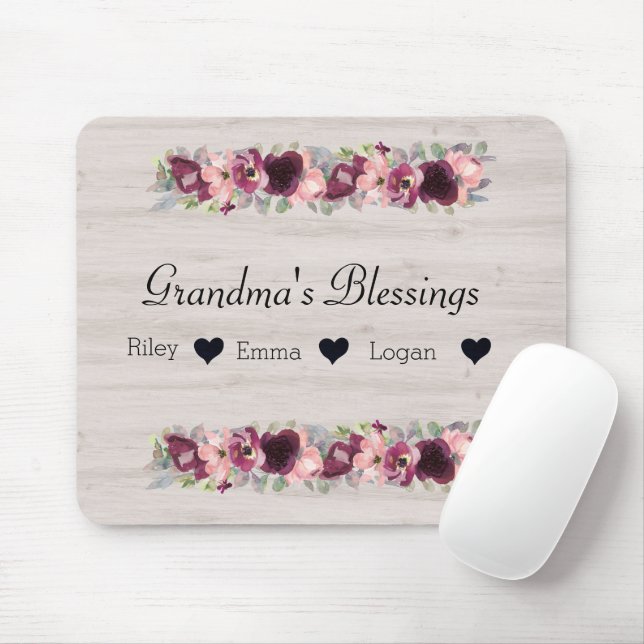 Grandparents Day Gift for Grandma's Blessings  Mouse Pad (With Mouse)