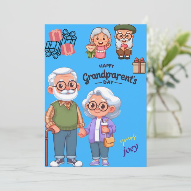 grandparents day greeting card (Standing Front)