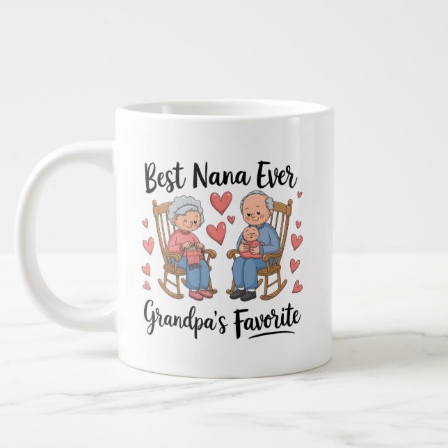 Grandparents Day Large Coffee Mug (Left)