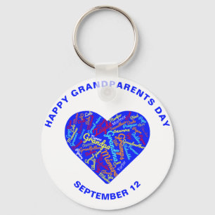 Grandparents Day September 12 Keychain