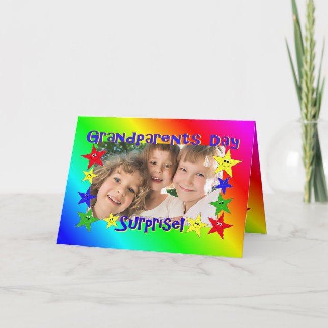 Grandparents Day Surprise Photo Card (Front)