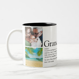Grandparents Definition Photo Collage Two-Tone Coffee Mug