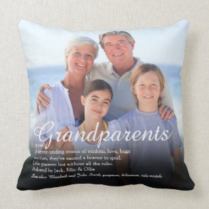 Grandparents Definition Saying Photo Large Cushion