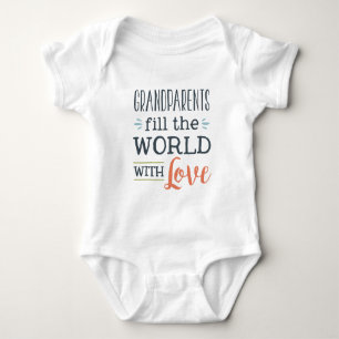 Grandparents fill the world with love unisex baby bodysuit