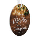 Grandparents First Christmas String Lights Photo