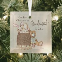 Grandparents First Christmas Teddy Bear Toy Basket