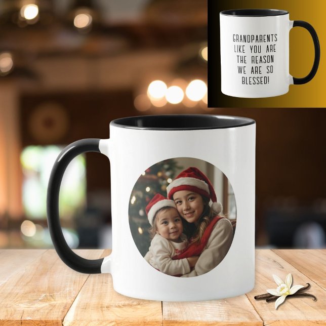 Grandparents Grandchildren Photo Message Coffee Mug (Creator Uploaded)