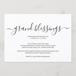 Grandparents, Grandmother, Grandbaby Baby Shower Invitation