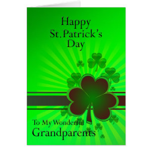 Grandparents, Happy St Patrick's day card