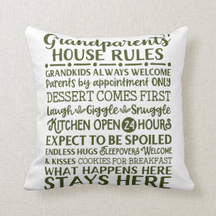 Grandparent's House Rules Cushion