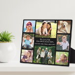 Grandparents Love Photo Collage Black Plaque<br><div class="desc">Give the world's best grandparents an elegant black photo plaque featuring an 8 photo collage of their grandchildren,  family,  pets,  etc.,  "I Love You" or "We Love You" in elegant white lettering,  whether they are called "Grandma & Grandpa, " "Mommom & Poppop, " "Abuela & Abuelo, " etc., </div>