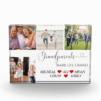 GRANDPARENTS MAKE LIFE GRAND PHOTO COLLAGE BLOCK