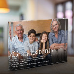 Grandparents Modern Fun Quote Definition Photo Block<br><div class="desc">Personalise for your special grandparents to create a unique gift. A perfect way to show them how amazing they are every day. Designed by Thisisnotme©</div>