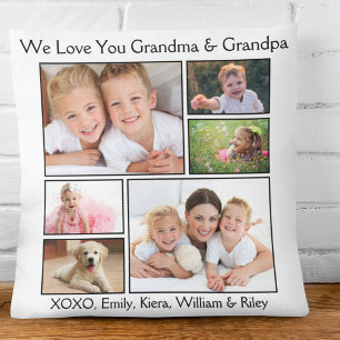 Grandparents Photo Collage Cushion