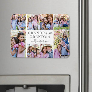 Grandparents Photo Collage Magnet