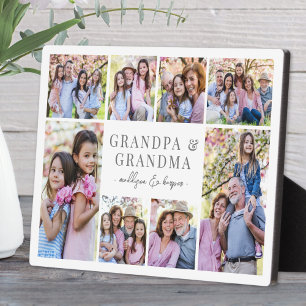 Grandparents Photo Collage Plaque
